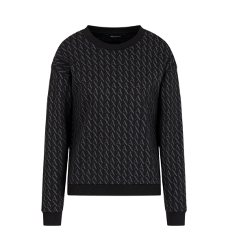 Armani Exchange Sweat en ponge franaise noir