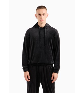 Armani Exchange Schwarzes Sweatshirt mit Kapuze