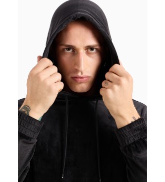 Armani Exchange Black hooded sweatshirt