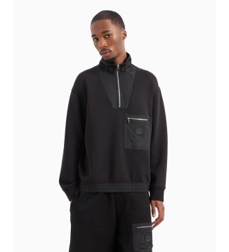 Armani Exchange Hoodless sweatshirt black