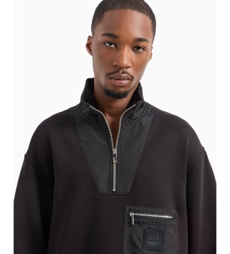 Armani Exchange Hoodless sweatshirt black