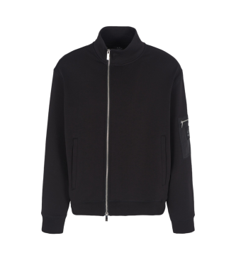 Armani Exchange Sudadera asimtrica negro