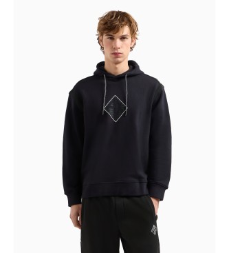 Armani Exchange Sweat  capuche en ponge franaise en coton ponge franaise charcoal marine