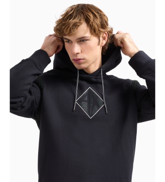 Armani Exchange Sweat  capuche en ponge franaise en coton ponge franaise charcoal marine