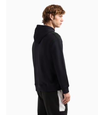 Armani Exchange Sweat  capuche en ponge franaise en coton ponge franaise charcoal marine