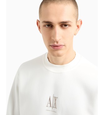 Armani Exchange Weies besticktes Sweatshirt