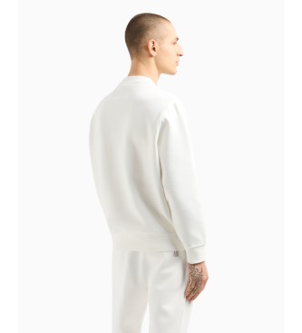 Armani Exchange Weies besticktes Sweatshirt