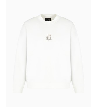 Armani Exchange Weies besticktes Sweatshirt