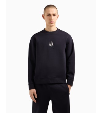 Armani Exchange Sweatshirt  col ras du cou bleu marine