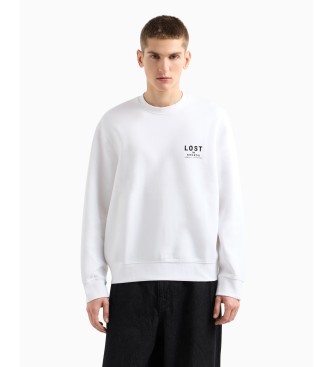 Armani Exchange Sweat-shirt blanc  col ras du cou