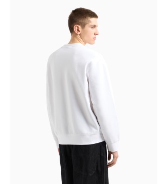 Armani Exchange Sweat-shirt blanc  col ras du cou