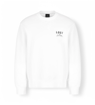 Armani Exchange Sweat-shirt blanc  col ras du cou