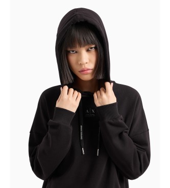 Armani Exchange Black hooded sweatshirt