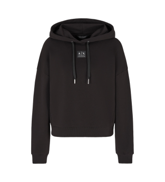 Armani Exchange Black hooded sweatshirt