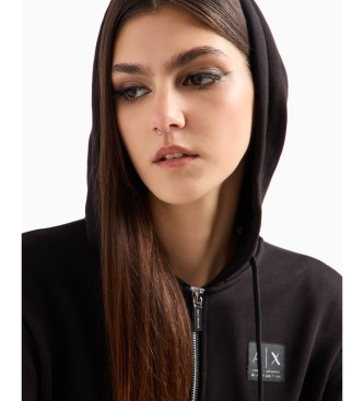 Armani Exchange Black hooded sweatshirt