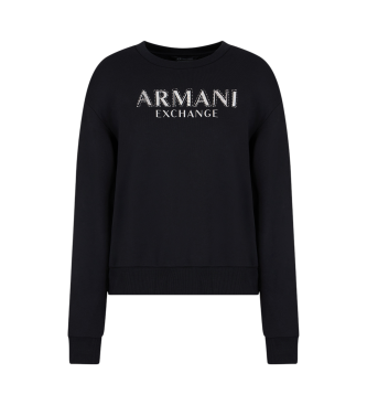 Armani Exchange Felpa nera vestibilit regolare