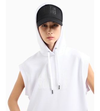 Armani Exchange Sleeveless hooded sweatshirt white