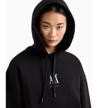 Armani Exchange Felpa con logo nero