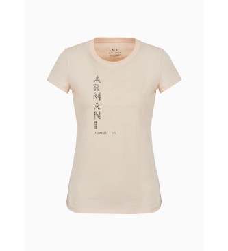Armani Exchange Peach beige short sleeve T-shirt