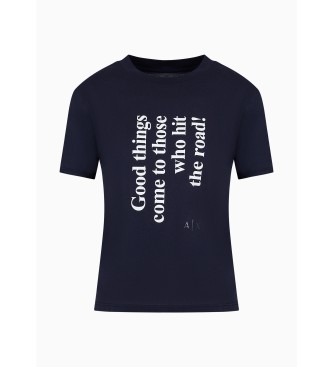 Armani Exchange T-shirt korte mouw blauw paars