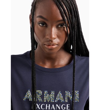Armani Exchange Kortrmet T-shirt bl-lilla
