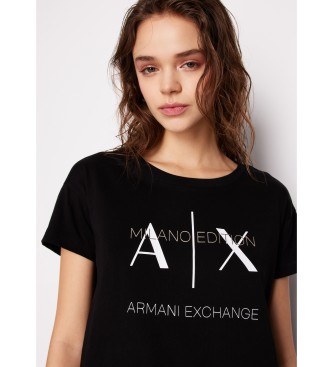 Armani Exchange Kortrmet T-shirt sort