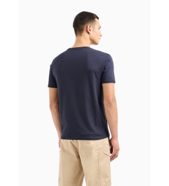 Armani Exchange T-shirt grfica azul-marinho