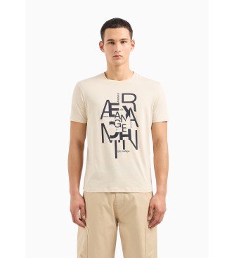 Armani Exchange T-shirt bege grfica