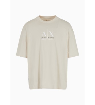 Armani Exchange T-shirt sabbia a maniche corte