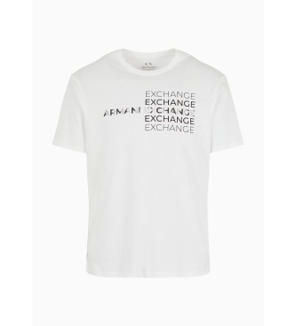 Armani Exchange T-shirt Text vit