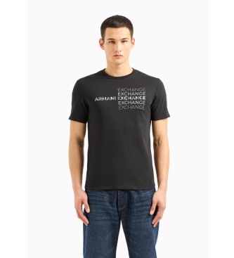 Armani Exchange T-shirt Text svart