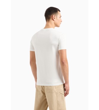 Armani Exchange T-shirt bianca a quadri