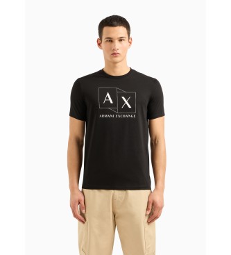 Armani Exchange Camiseta Cuadro negro