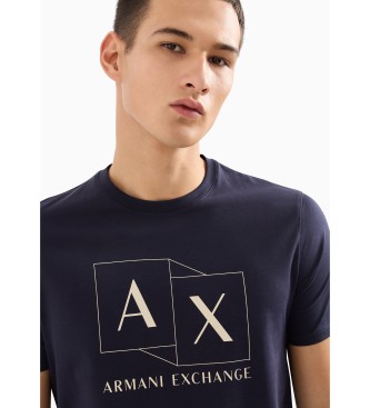 Armani Exchange Granatowa koszulka