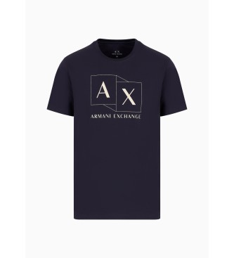 Armani Exchange Granatowa koszulka