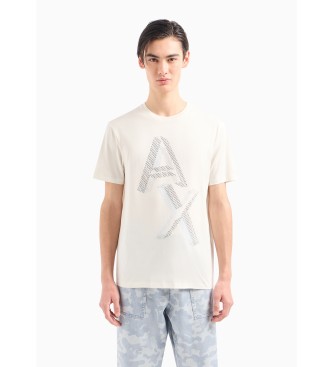Armani Exchange T-shirt com logtipo branco