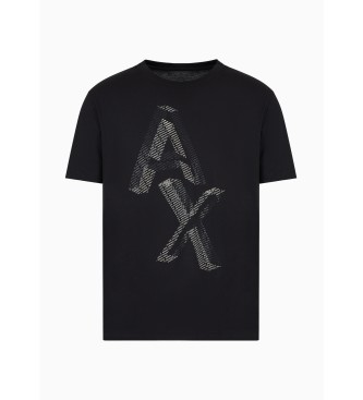 Armani Exchange T-shirt nera con logo