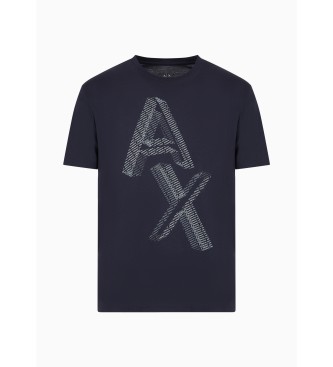 Armani Exchange Logo-T-Shirt navy