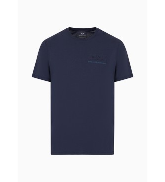 Armani Exchange T-shirt con ascia in rilievo blu scuro