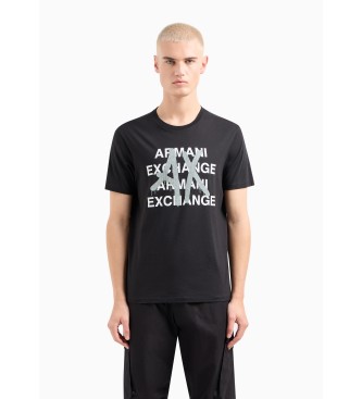 Armani Exchange Graffiti T-shirt zwart