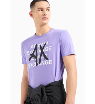 Armani Exchange Grafisk T-shirt i lilla