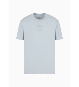 Armani Exchange Niebieska koszulka Relief
