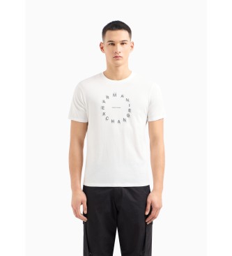 Armani Exchange Circle T-shirt vit