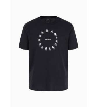Armani Exchange Krožna majica črna 