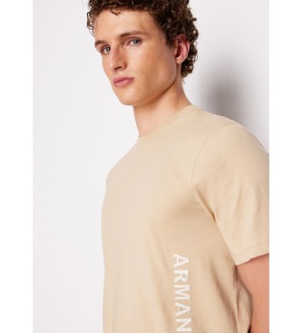 Armani Exchange T-shirt Logo Lateraal beige