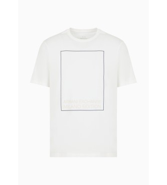 Armani Exchange Koszulka biały kwadrat