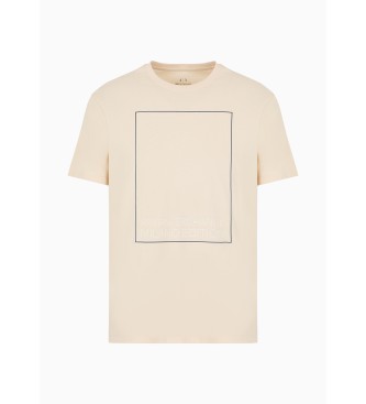 Armani Exchange T-shirt beige quadratisch