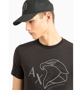 Armani Exchange Duża koszulka w kolorze czarnym