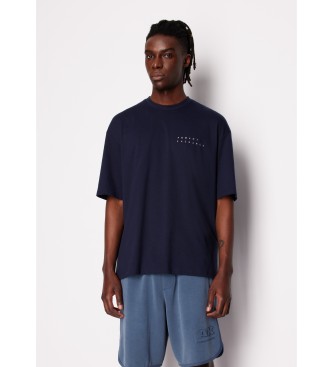 Armani Exchange Marineblaues T-Shirt in legerer Passform