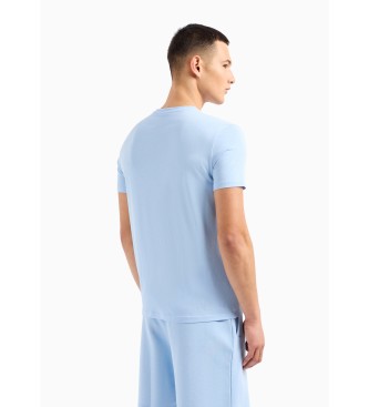 Armani Exchange Blaues Kurzarm-T-Shirt